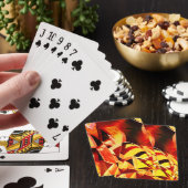 Mengsel van geelverkleuring met donkerrood, sterk pokerkaarten (Insitu)