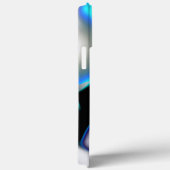 Mengsel van glad met blauwe neonkrommen over schad Case-Mate iPhone case (Achterkant / Rechts)