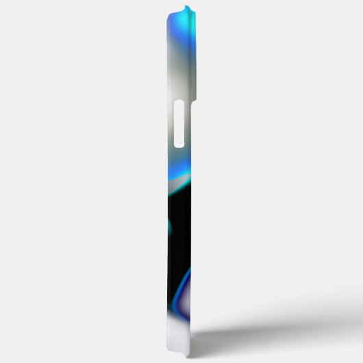 Mengsel van glad met blauwe neonkrommen over schad Case-Mate iPhone case (Achterkant / Rechts)