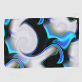 Mengsel van glad met blauwe neonkrommen over schad golfhanddoek (Horizontaal)