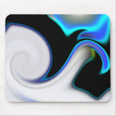 Mengsel van glad met blauwe neonkrommen over schad muismat (Voorkant)