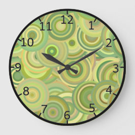 mengsel van groene cirkels grote klok