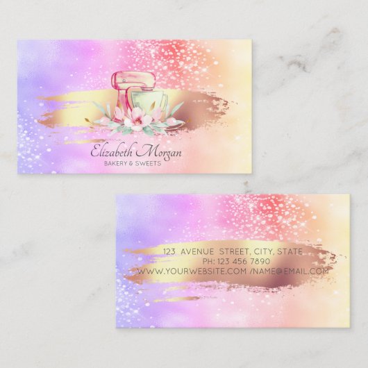 Mengsel van holografische cokes voor moderne pense visitekaartje (Voorkant / Achterkant)