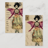 Mengsel van media Doll met roze ringen Visitekaartje (Voorkant / Achterkant)