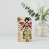 Mengsel van media Doll met roze ringen Visitekaartje (Staand voorkant)