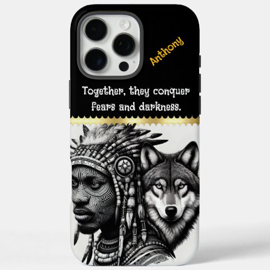 Mengsel van mens-wolfgeest Case-Mate iPhone case (Achterkant)