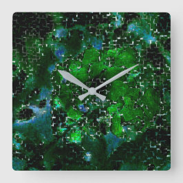 Mengsel van onder mozaïek geperste en bijtende gro vierkante klok