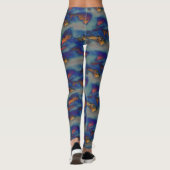 Mengsel van oranje en blauw, gekleurd met kraseffe leggings (Achterkant)