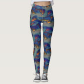 Mengsel van oranje en blauw, gekleurd met kraseffe leggings (Voorkant)
