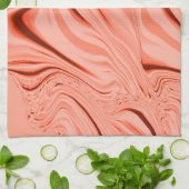 Mengsel van perzik, zalm, helder koraal en roze theedoek (Gevouwen)