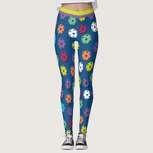 Mengsel van pickleballen 5 (kleine tegel) leggings (Voorkant)
