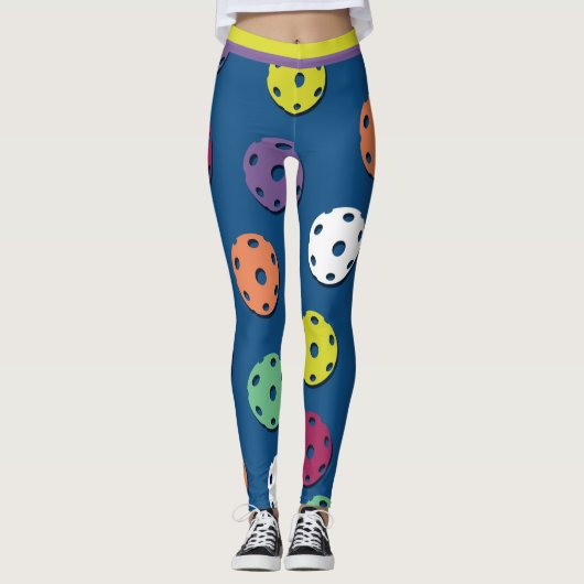 Mengsel van pickleballen 5 (XL tegel maat) Leggings (Voorkant)