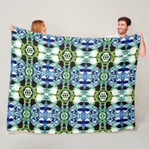 Mengsel van vormen in blauw en groenachtig, helder