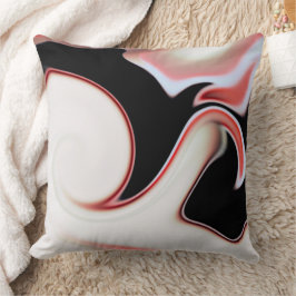 Mengsel van zacht beige naar rode verloopgebogen s kussen