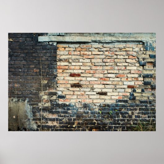 Mengsels tegen de achtergrond van de wandtextuur. poster (Voorkant)