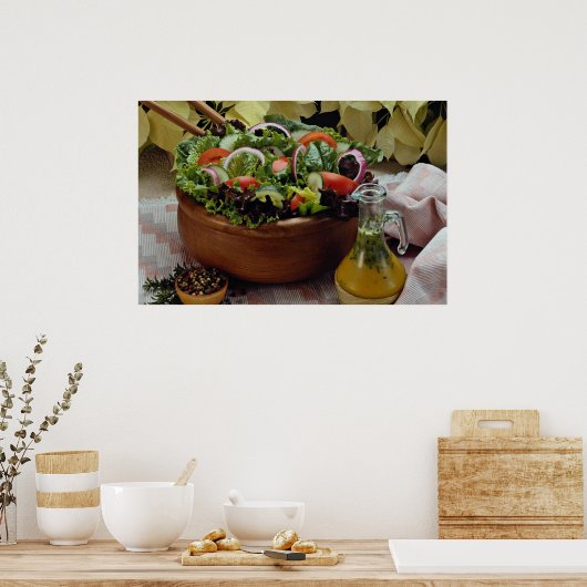Mengsels van plantensalade poster (Keuken)
