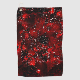 Mengsels van roodroodblokjes en roodroodroze blokj golfhanddoek