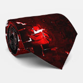 Mengsels van roodroodblokjes en roodroodroze blokj stropdas (Opgerold)