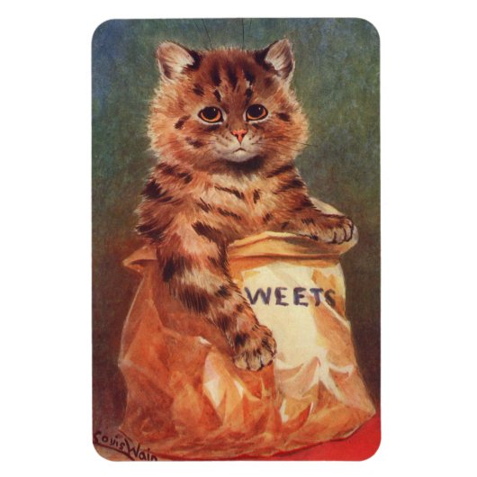 Mengsels van Sweets Cat van Louis Wain Magneet (Verticaal)