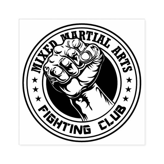 Mengsels van vechtende vechtlantaarns Rubberstempe Rubberstempel (Afrduk)