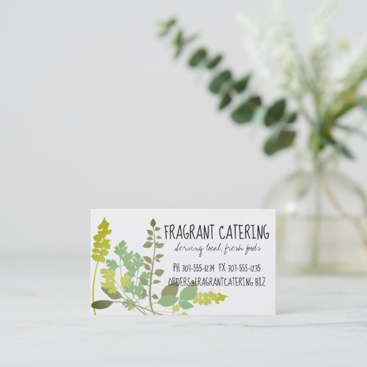 Mengsels van visitekaartje van keukenchef (Staand voorkant)