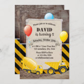 Mengsels van vrachtwagens voor de bouw, afgelopen  kaart (Voorkant / Achterkant)