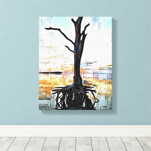 Mengsels voor wandkunst van Media Canvas (Insitu (Houten vloer))