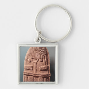 Menhir-standbeeld nr. 4 van Saint-Sernins-sur-Ranc Sleutelhanger