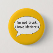 Menière's awareness pin badge duizelige draaiduize ronde button 5,7 cm (Voorkant)