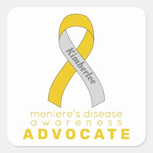 Meniere's Disease Advocate White Square Sticker (Voorkant)