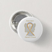 Meniere's Disease Awareness Ribbon Angel Pin Ronde Button 3,2 Cm (Voorkant /achterkant)