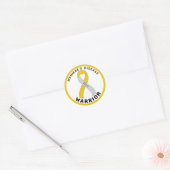 Meniere's Disease Warrior Ribbon White Ronde Sticker (Envelop)