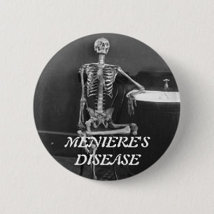 Menieres skelet knop ronde button 5,7 cm