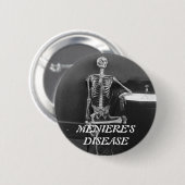 Menieres skelet knop ronde button 5,7 cm (Voorkant /achterkant)
