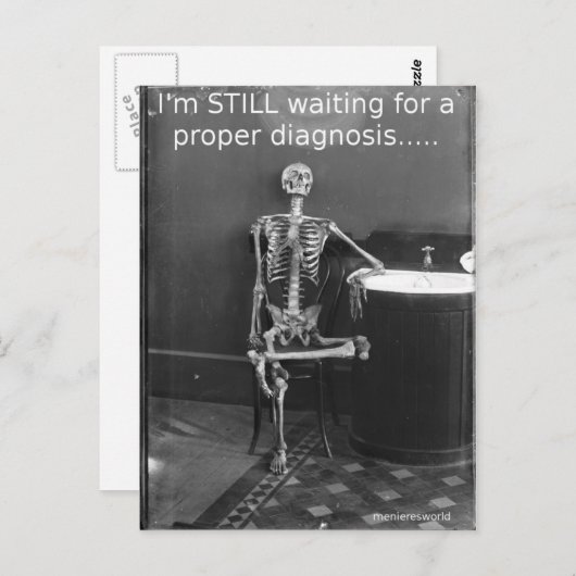 Menieres skeleton briefkaart (Voorkant / Achterkant)