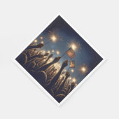 Menigte met Amerikaanse vlaggen en sterretjes Servet (Hoek)