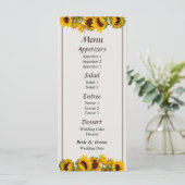 Menigte van Zonnebloemen Menu... Menu (Staand voorkant)