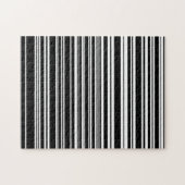 Menigten oneven zwarte en witte strepen legpuzzel (Horizontaal)