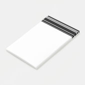Menigten oneven zwarte en witte strepen post-it® notes (Schuin)