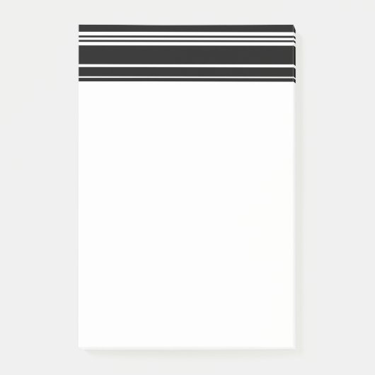 Menigten oneven zwarte en witte strepen post-it® notes (Voorkant)