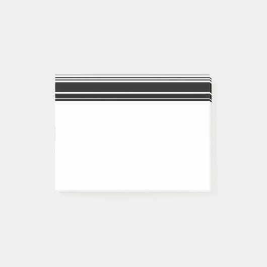 Menigten oneven zwarte en witte strepen post-it® notes (Voorkant)