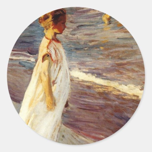 Menina - Joaquin Sorolla Ronde Sticker (Voorkant)