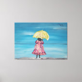 Menina na chuva canvas afdruk (Voorkant)