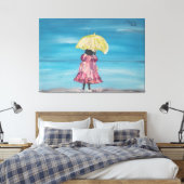 Menina na chuva canvas afdruk (Insitu (Slaapkamer))