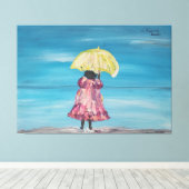 Menina na chuva canvas afdruk (Insitu (Houten vloer))