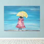 Menina na chuva canvas afdruk (Insitu (Houten vloer))