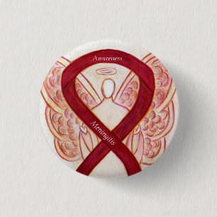Meningitis Angel Awareness Ribbon Pins Ronde Button 3,2 Cm