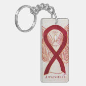 Meningitis Angel Awareness Ribbon Sleutelhanger (Voorkant Links)
