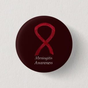Meningitis Awareness Ribbon Custom Art Pins Ronde Button 3,2 Cm