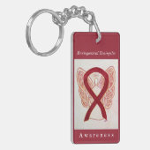 Meningokokken Meningitis Awareness Ribbon Sleutelh Sleutelhanger (Voorkant Links)